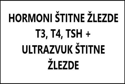 Analiza hormona štitne žlezde (T3, T4, TSH) + ultrazvuk štitne žlezde 